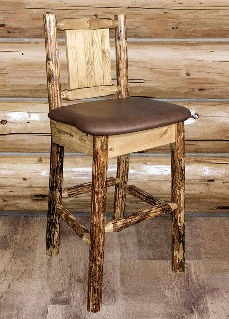 Cascade Counter Stools with Saddle Upholstery