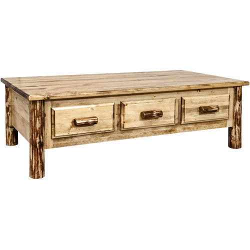 Cascade Large Coffee Table with Six Drawers