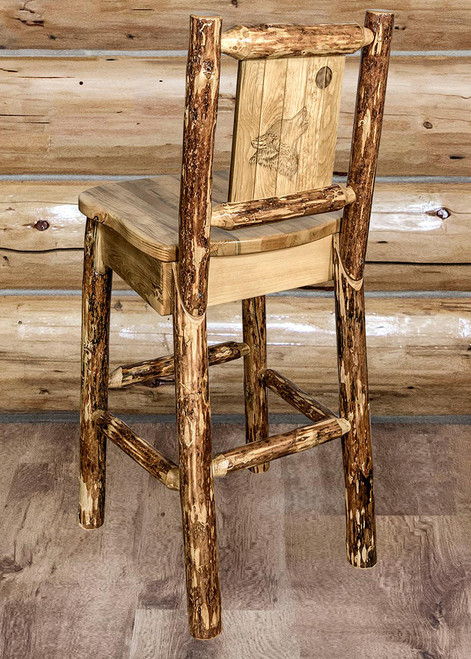 Cascade Barstool with Back - Wolf