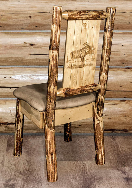 Cascade Side Chair with Buckskin Upholstered Seat - Moose