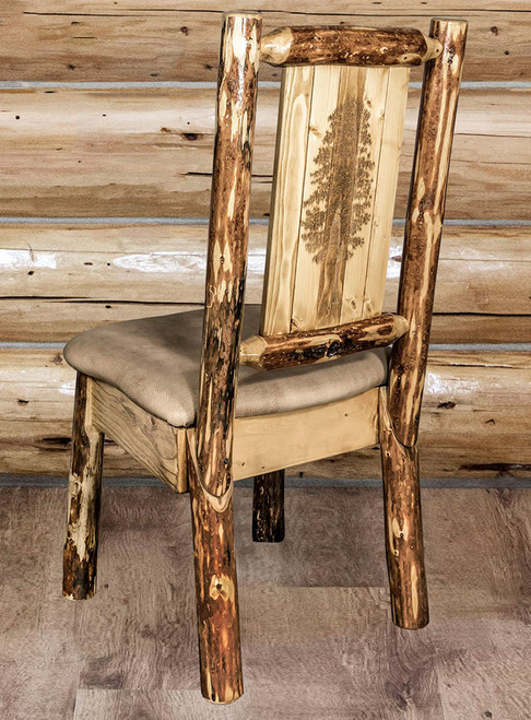 Cascade Side Chair with Buckskin Upholstered Seat - Pine Tree
