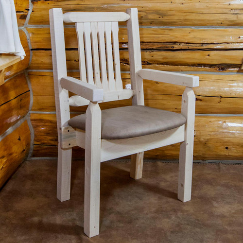 Asheville Captain's Chair - Buckskin Upholstery