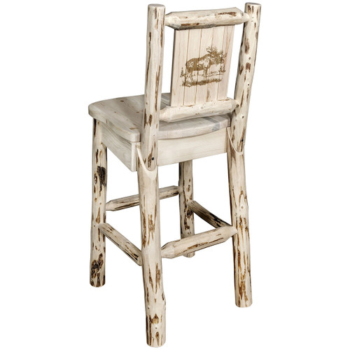 Asheville Counter Stool with Back - Moose