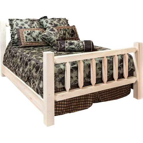 Homestead Cal King Log Bed - Lacquered