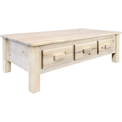 Denver Large Coffee Table with Six Drawers - Lacquered