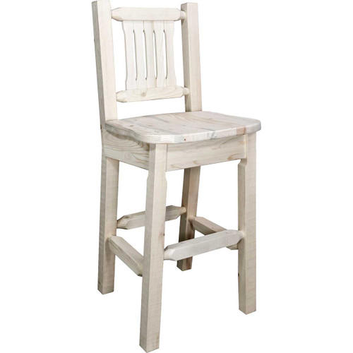 Denver Barstool with Back & Ergonomic Seat - Lacquered