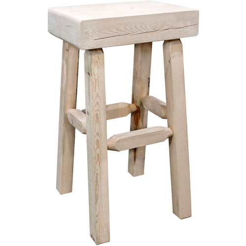 Denver Counter Height Half Log Barstool - Lacquered