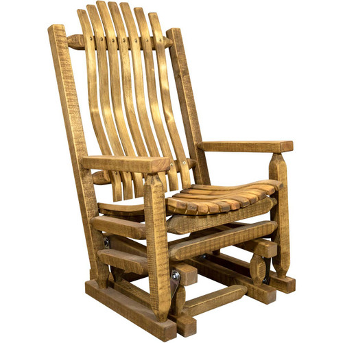 Denver Glider Rocker with Clear Exterior Finish