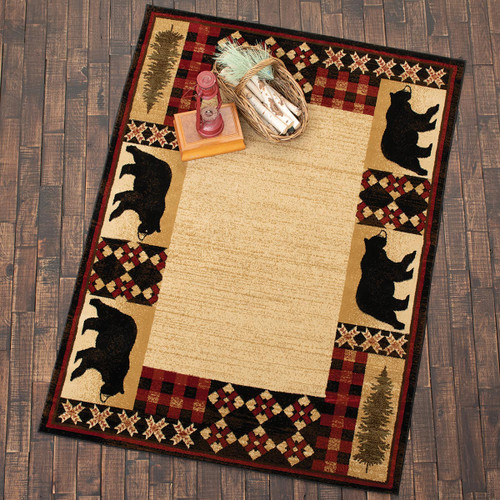 Black Bear Traditions Rug - 5 x 8