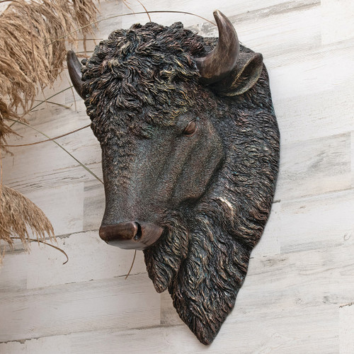 Buffalo Head Wall Sculpture