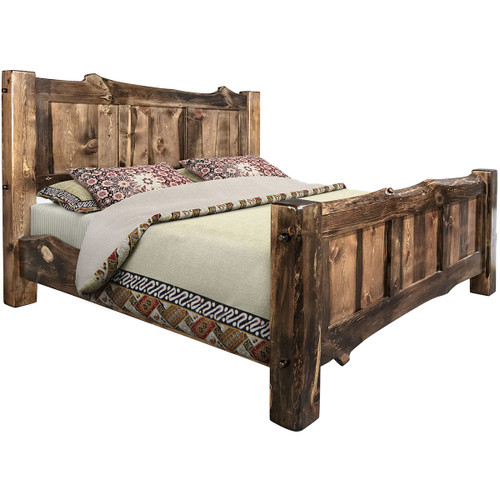 Lima Live Edge Bed with Provincial Stain