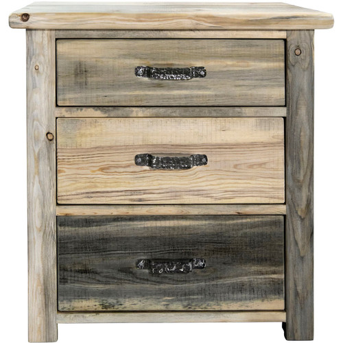 Lima Sawn 3 Drawer Chest with Iron - Clear Lacquer