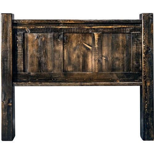 Lima Sawn Headboard with Iron & Jacobean Stain - King