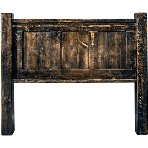Lima Sawn Headboard with Iron & Jacobean Stain - Queen