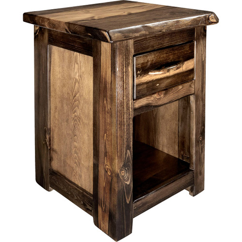 Lima Live Edge 30 Inch Nightstand - Provincial Stain