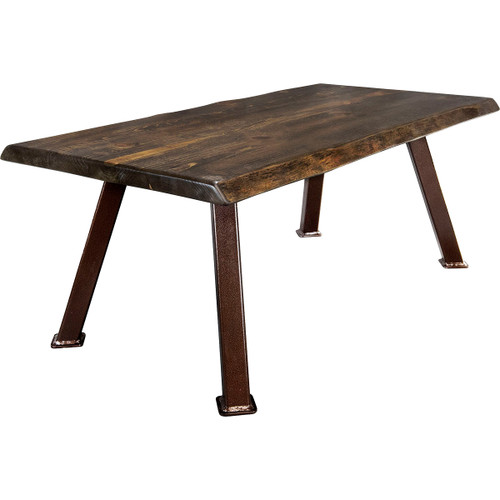 Lima Coffee Table with Copper Creek Legs - Jacobean Stain