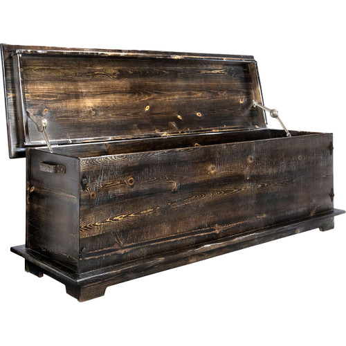 Lima Sawn 6 Foot Blanket Chest - Jacobean Stain