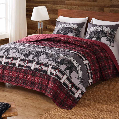 Teton Bear Quilt Bed Set - Twin