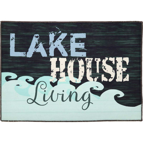 Lake House Waves Accent Rug