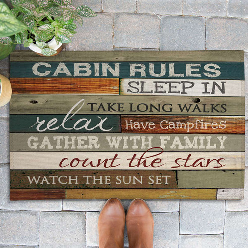 Cabin Rules Outdoor Doormat