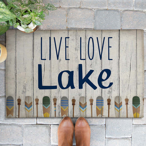 Live, Love, Lake Outdoor Rug - 2 x 3