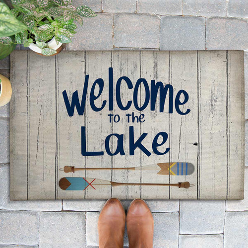 Lake Welcome Outdoor Doormat