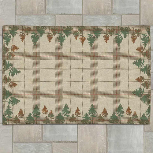 Plaid Woods Outdoor Rug - 5 x 7