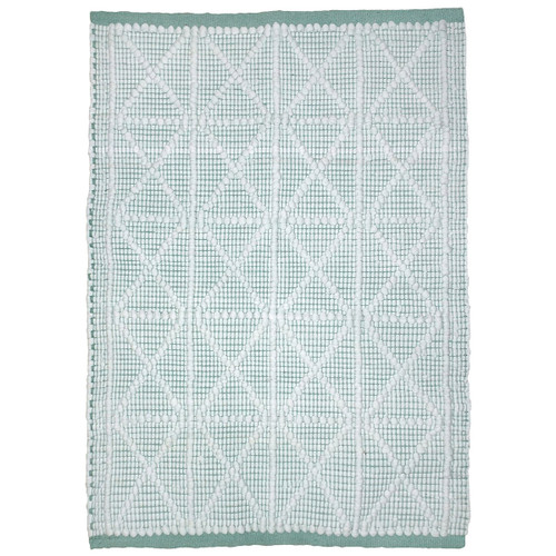 Green & Alabaster X Rug - 2 x 6