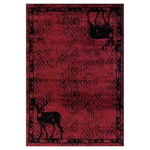 Deer Lodge Red Rug Collection