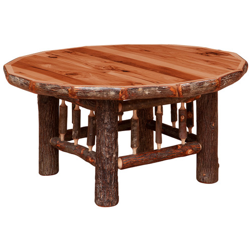 Bark-On Hickory Coffee Table - 42 Inch - Cinnamon