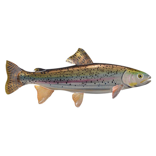 River's Majesty Metal Trout Wall Art