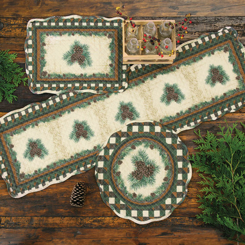 Woodland Pinecones Table Runner