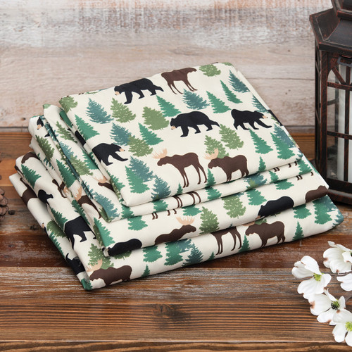 Bear & Moose Journey Sheet Set - Twin