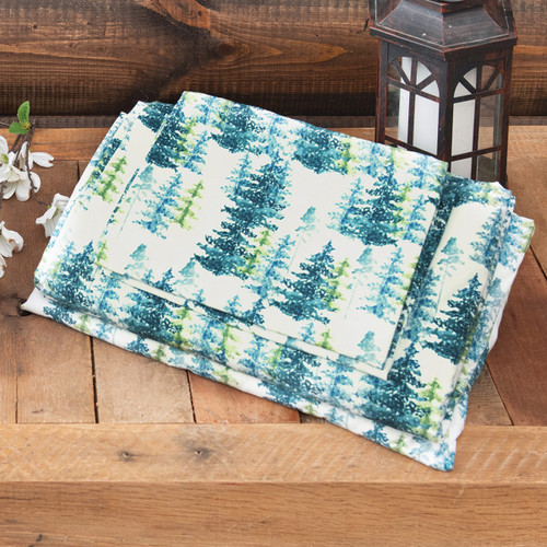 Watercolor Pines Sheet Set - Full - CLEARANCE