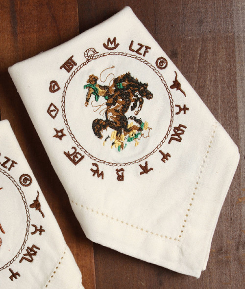 Bronco Buster Napkins - Set of 4