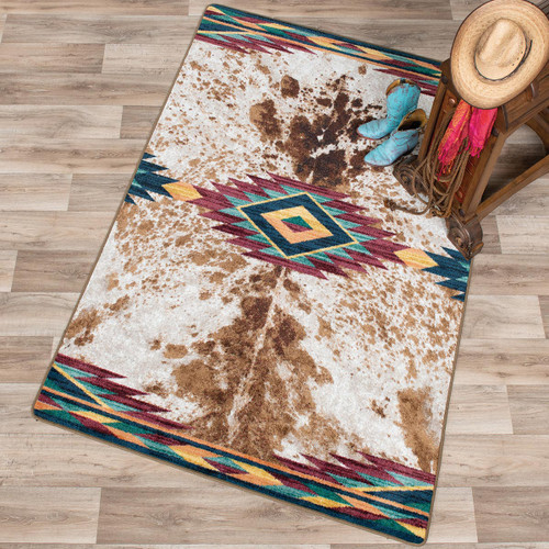 Rhinestone Cowhide Rug - 8 x 11