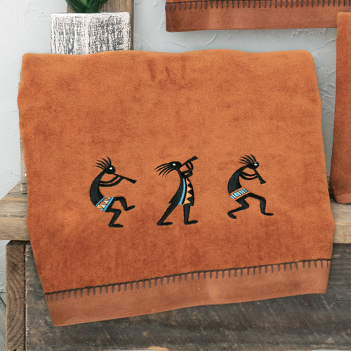 Kokopelli Copper Bath Towel