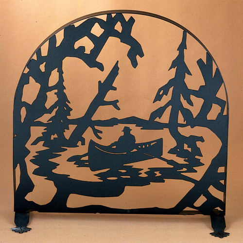 Canoe Ripples Arched Fireplace Screen