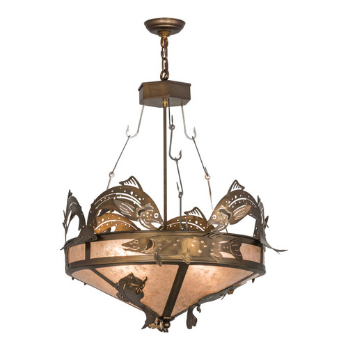 Multi Game Fish Inverted Pendant Light