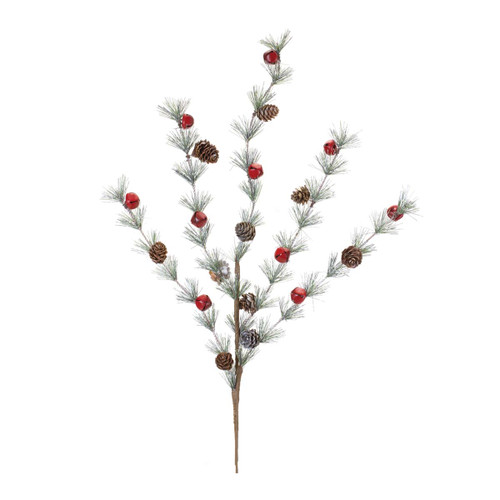 Pine Bell & Pinecone Sprig - Set of 6