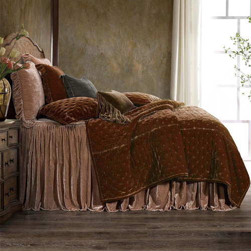 Rose Velvet Bed Set - King