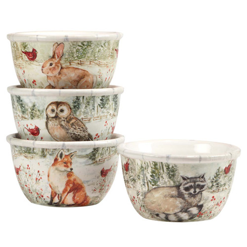 Winter Wildlife Ice Cream Bowls - Set of 4 - OUT OF STOCK UNTIL 08/15/2024