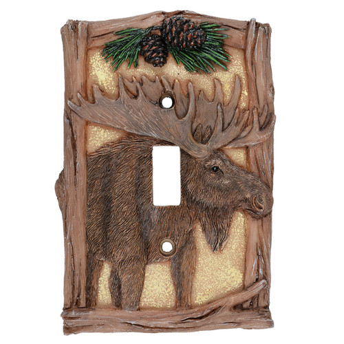 Majestic Moose Single Switch Plate