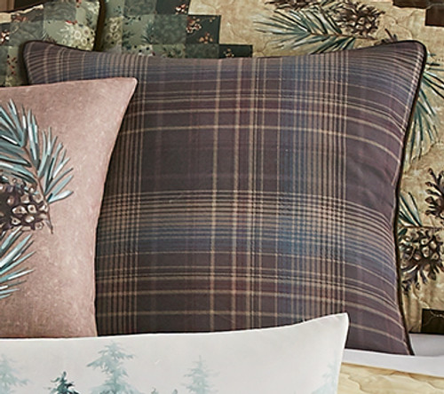 Pine Forest Plaid Pillow