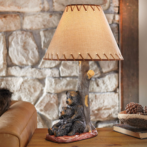 Rustic shop lamp table