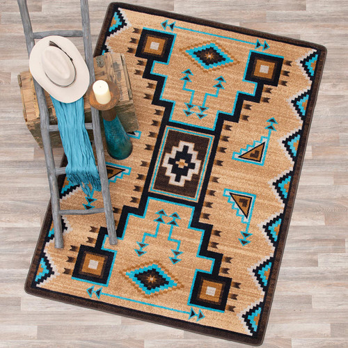 Tribal Turquoise Rug Collection