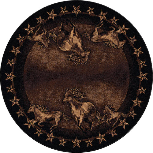 Wild Horses & Stars Rug - 8 Ft. Round