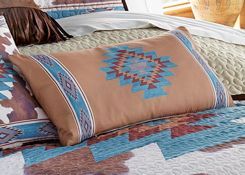 Aztec Cowhide Rectangular Accent Pillow