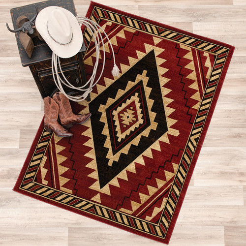 Crimson Diamond Rug - 8 x 10