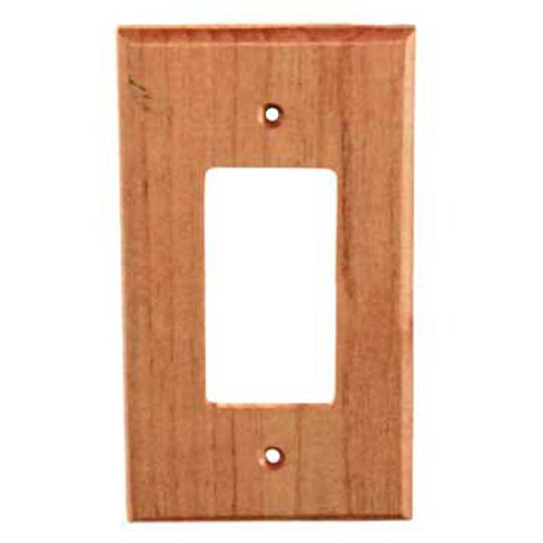 Traditional Wood Single Rocker Plate - Rustic Hickory - CLEARANCE